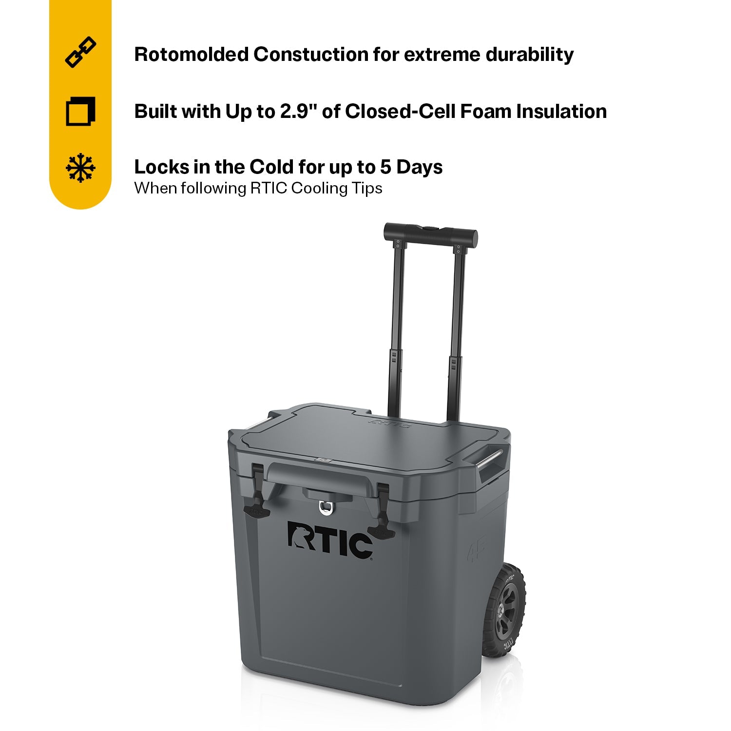 45 QT Ultra-Tough Wheeled Cooler